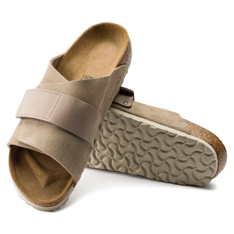 Birkenstock Kyoto Suede Nubuck Leather Taupe Women's