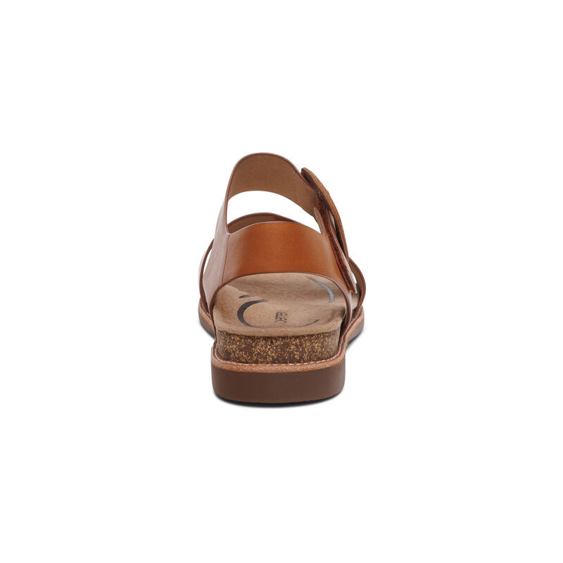 Aetrex Claire Quarter Strap Cognac Women's 3