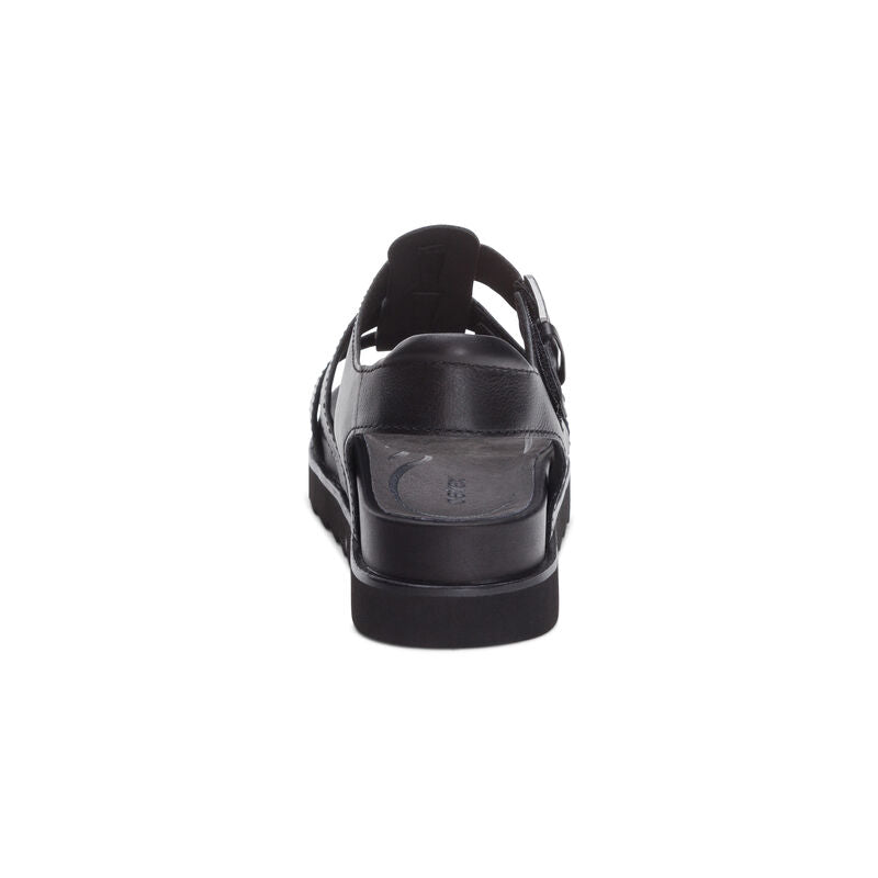 Aetrex Romy Quarter Strap Sandal Black Women's 3