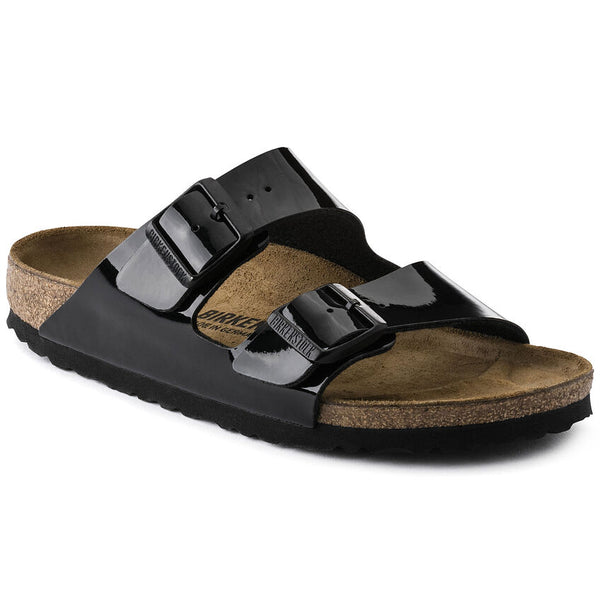 Birkenstock Arizona Black Patent Birko Flor 1