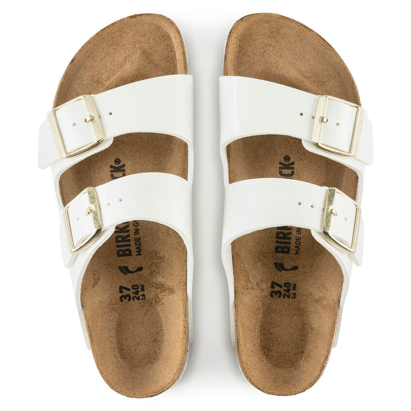 Birkenstock Arizona White Patent Birko Flor 4