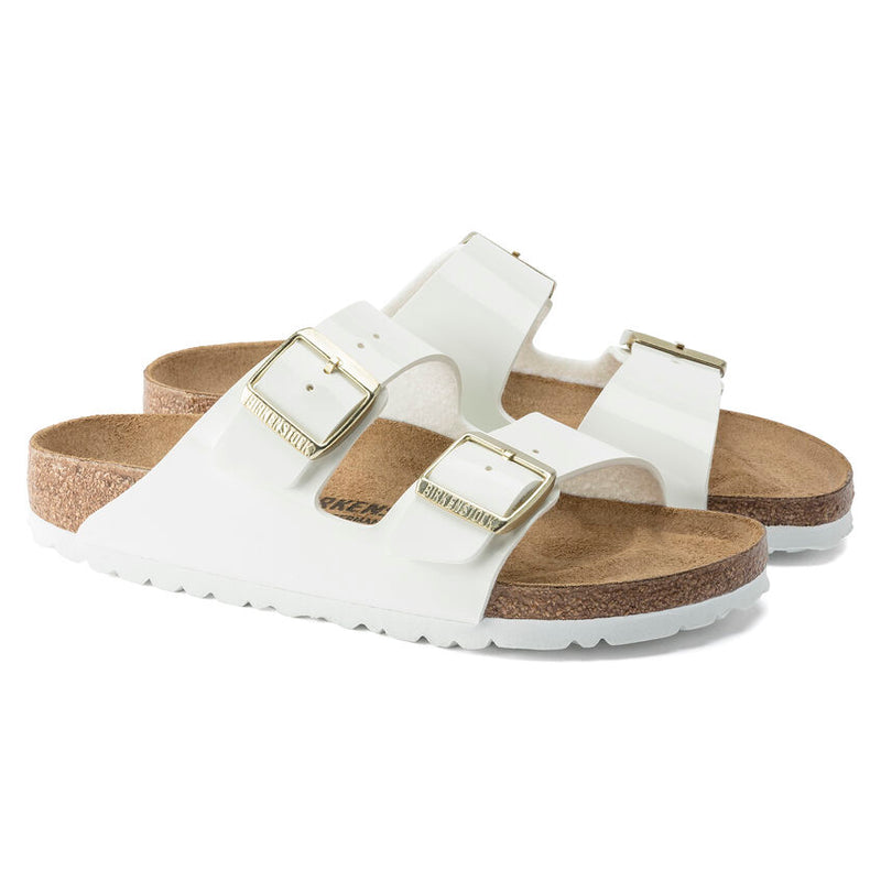 Birkenstock Arizona White Patent Birko Flor 5