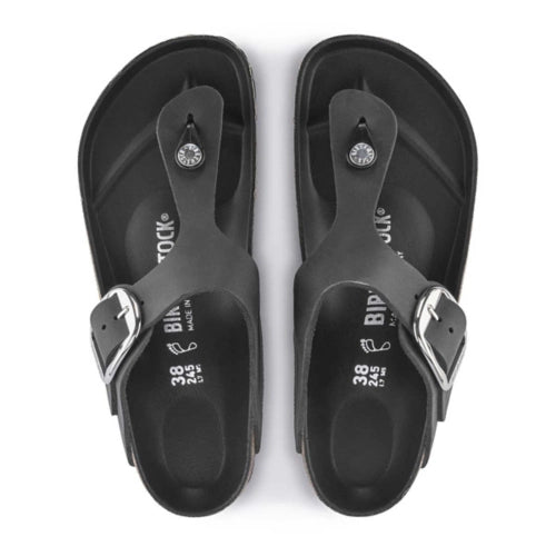 Birkenstock Gizeh Big Buckle Black Oiled Leather Women's 3