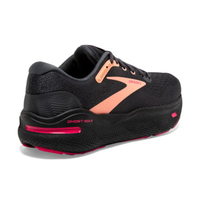 Brooks Ghost Max Black Papaya Raspberry Women's 4