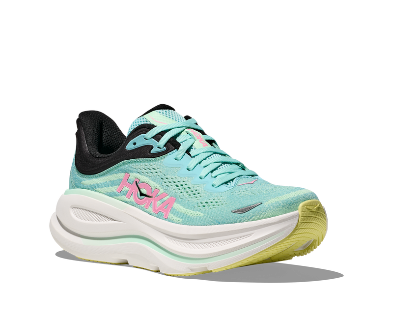 Hoka Bondi 9 Blue Spark Mint Flourite Women's