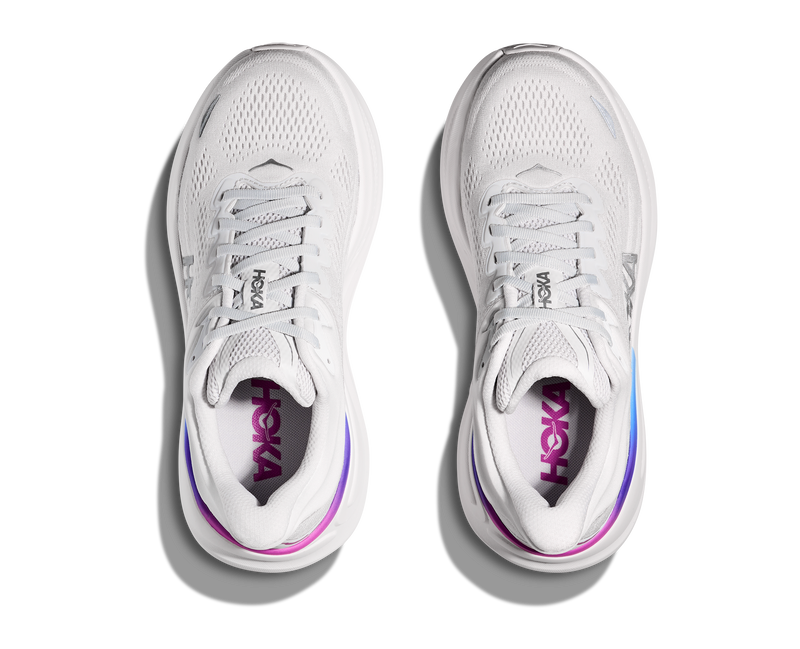 Hoka Bondi 9 Cosmic Grey White Women's