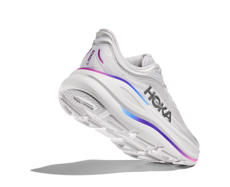 Hoka Bondi 9 Cosmic Grey White Women's