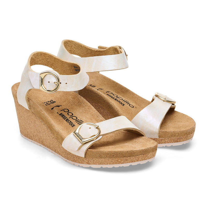 Papillio by Birkenstock Soley Metallic Silver Wedge 4