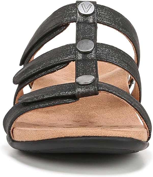 Vionic Amber Black Metallic Women's Slide 2